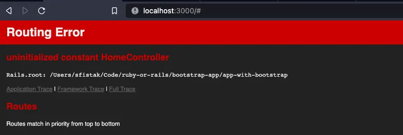 Home controller error