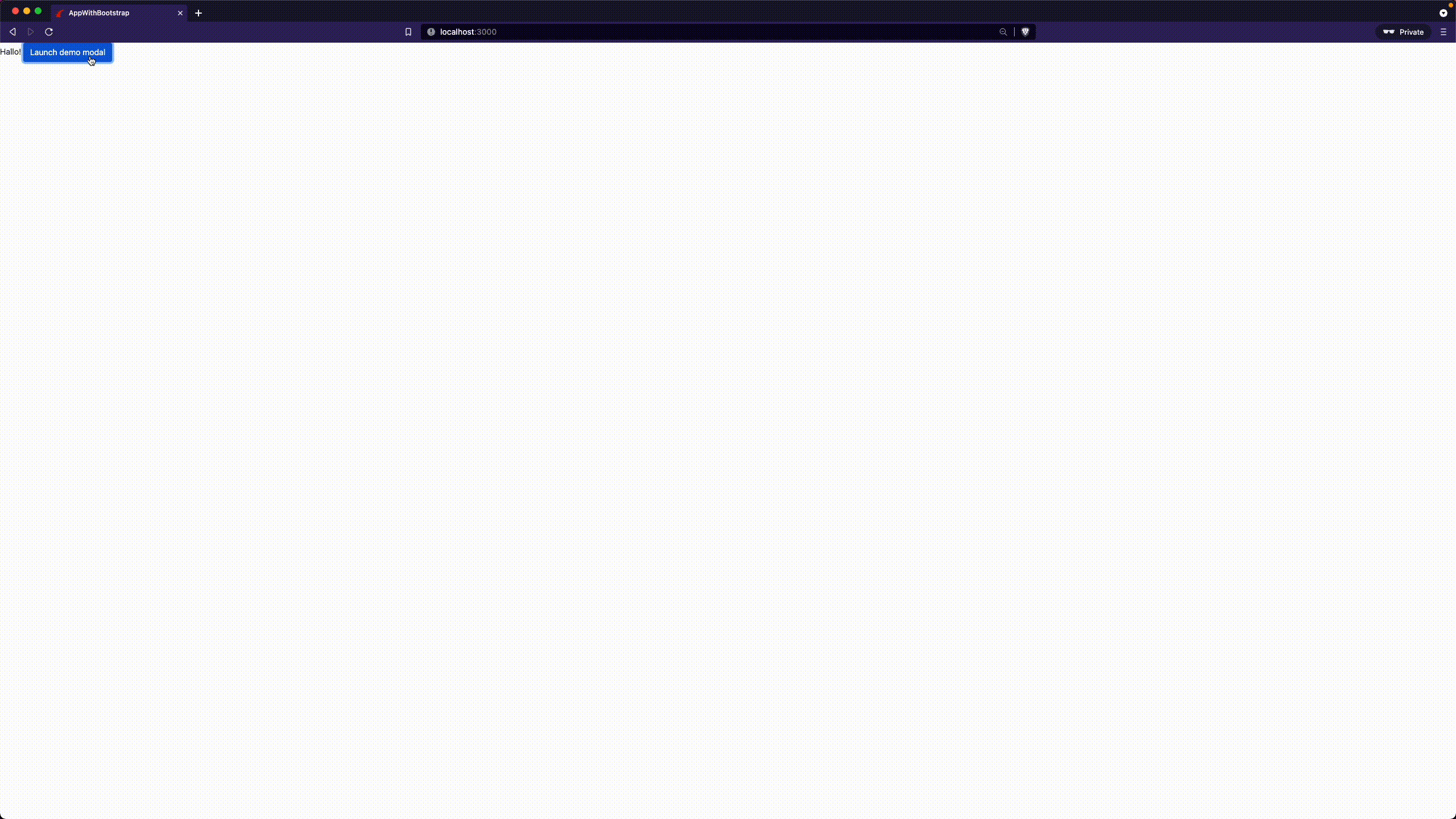 Bootstrap modal demo